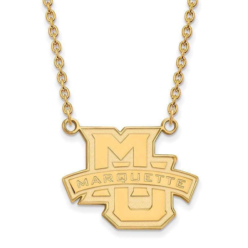 10ky LogoArt Marquette University Large Pendant w-Necklace - Seattle Gold Grillz