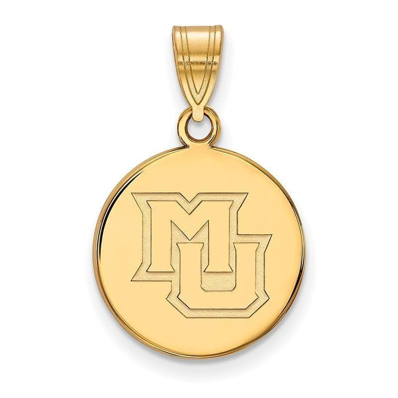 10ky LogoArt Marquette University Medium Disc Pendant - Seattle Gold Grillz