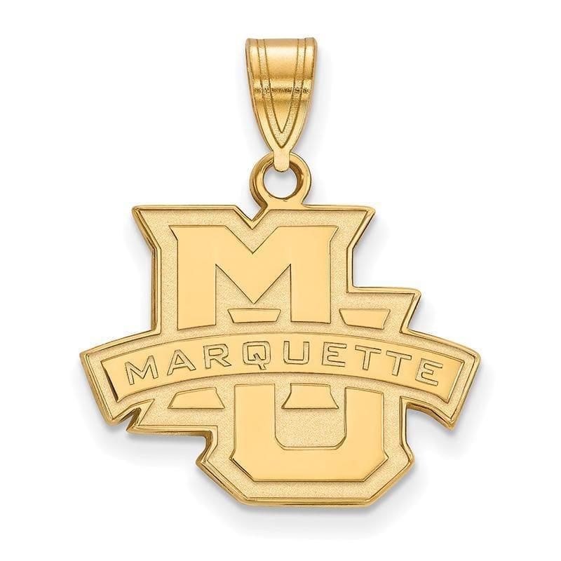 10ky LogoArt Marquette University Medium Pendant - Seattle Gold Grillz