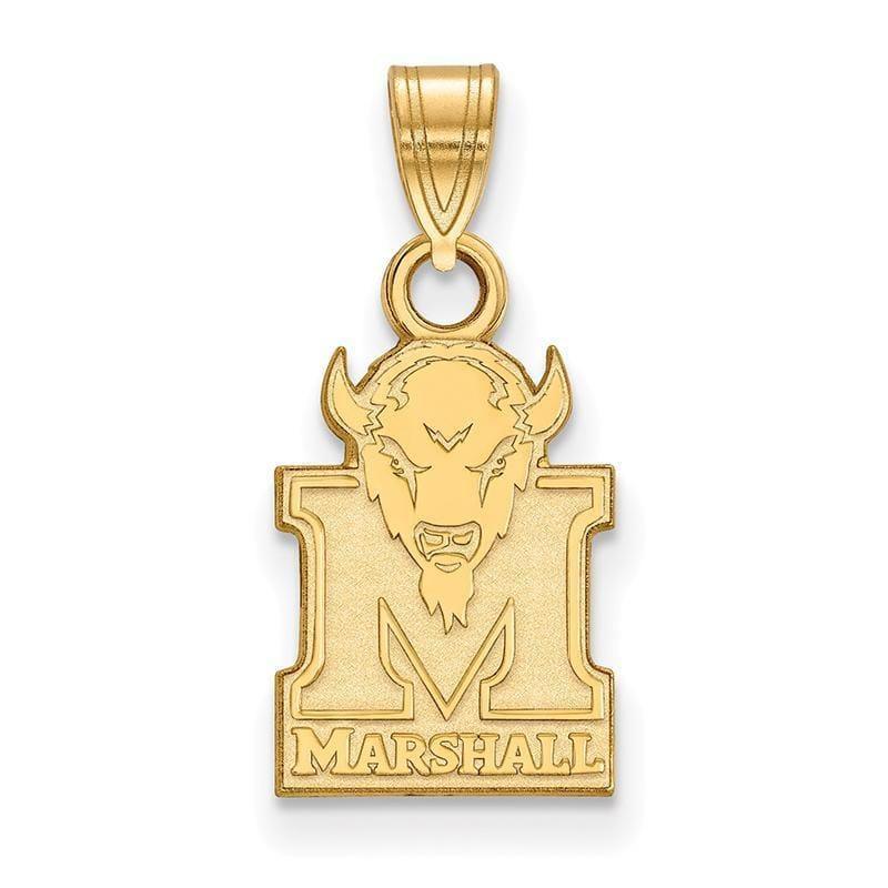 10ky LogoArt Marshall University Small Pendant - Seattle Gold Grillz