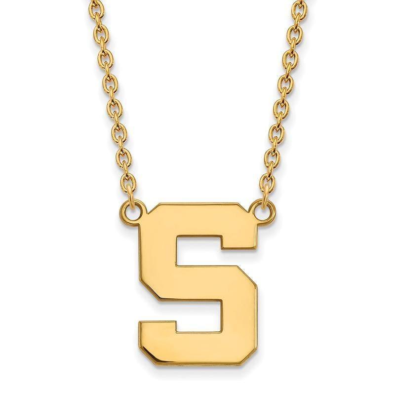 10ky LogoArt Michigan State University Large Pendant w-Necklace - Seattle Gold Grillz