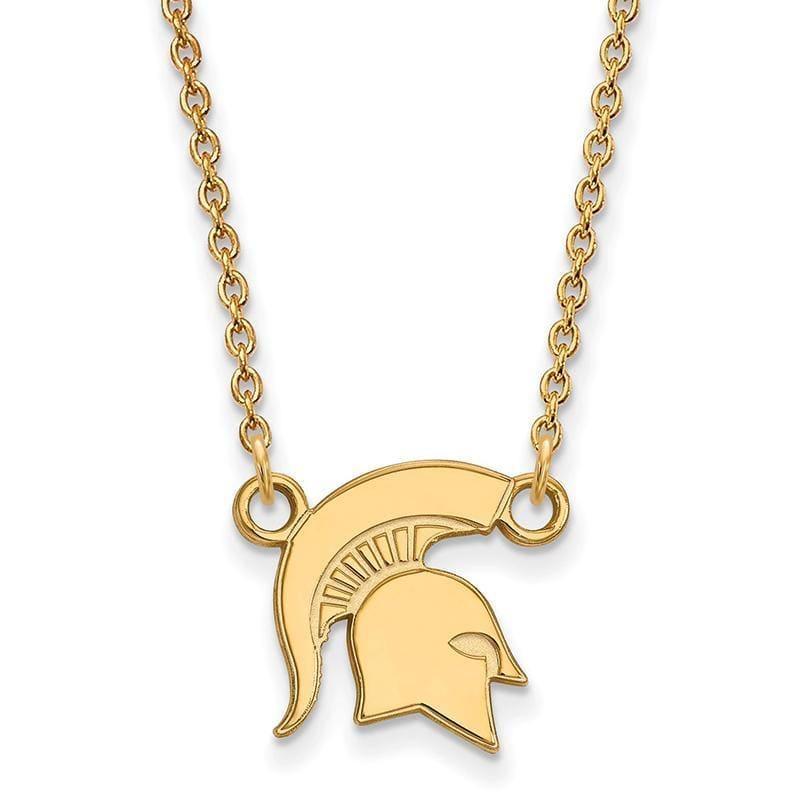 10ky LogoArt Michigan State University Small Pendant w-Necklace - Seattle Gold Grillz