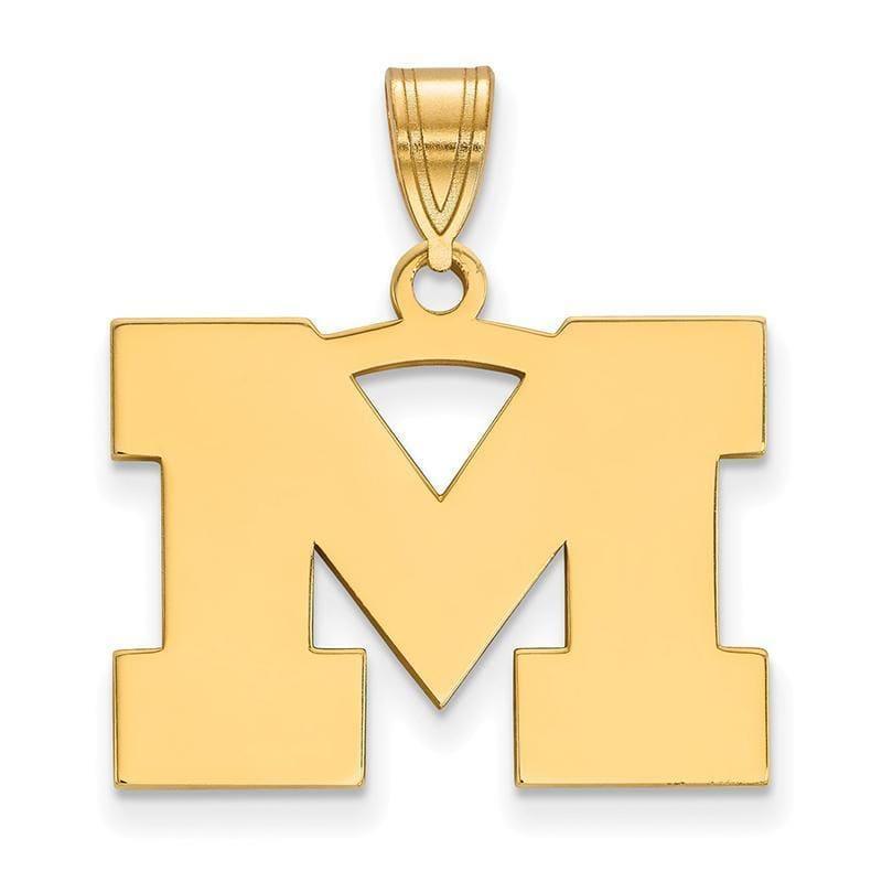 10ky LogoArt Michigan (Univ Of) Medium Pendant - Seattle Gold Grillz