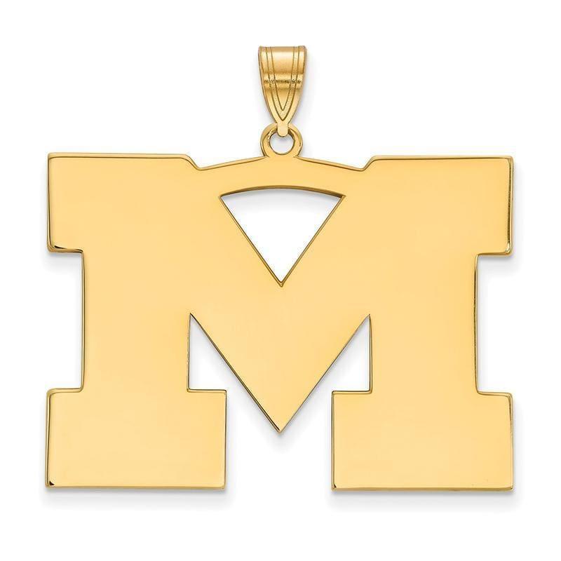 10ky LogoArt Michigan (Univ Of) XL Pendant - Seattle Gold Grillz
