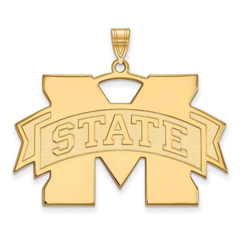 10ky LogoArt Mississippi State University XL Pendant - Seattle Gold Grillz