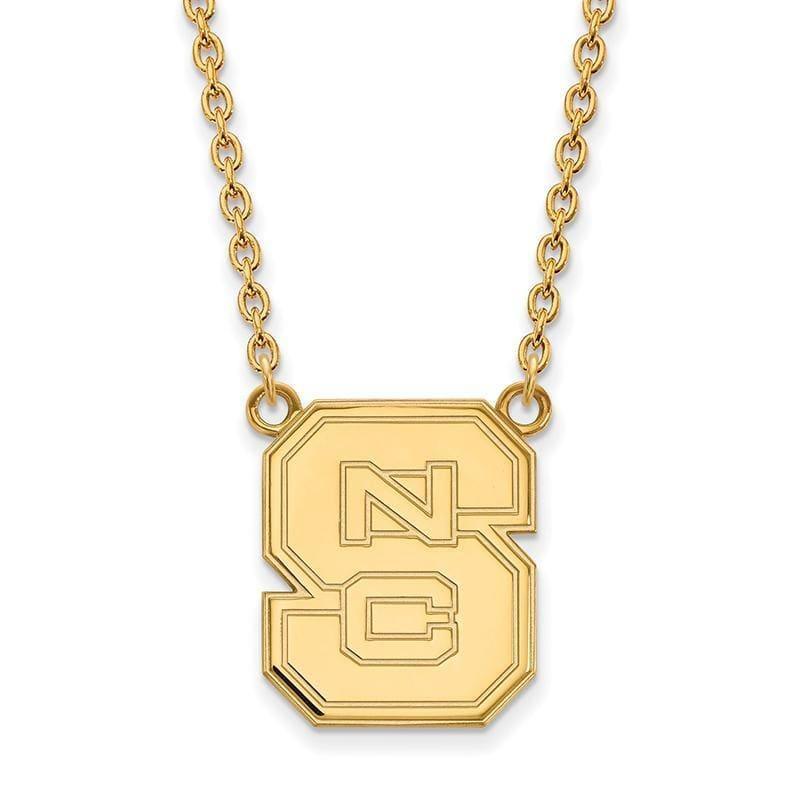 10ky LogoArt North Carolina State University Large Pendant w-Necklace - Seattle Gold Grillz