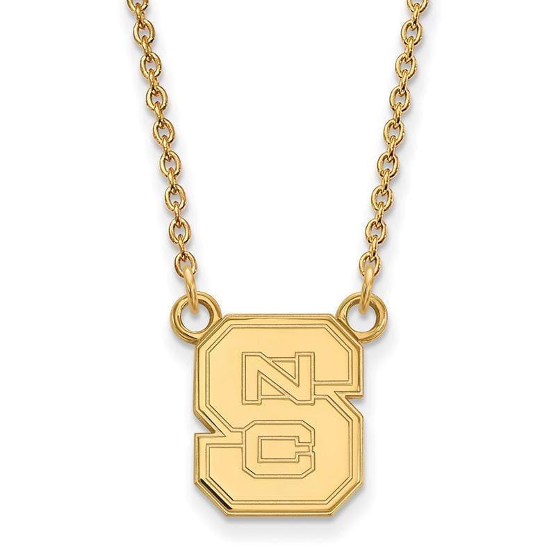 10ky LogoArt North Carolina State University Small Pendant w-Necklace - Seattle Gold Grillz