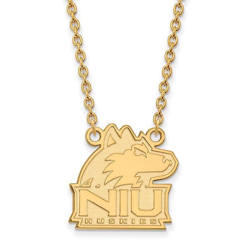 10ky LogoArt Northern Illinois University Medium Pendant w-Necklace - Seattle Gold Grillz