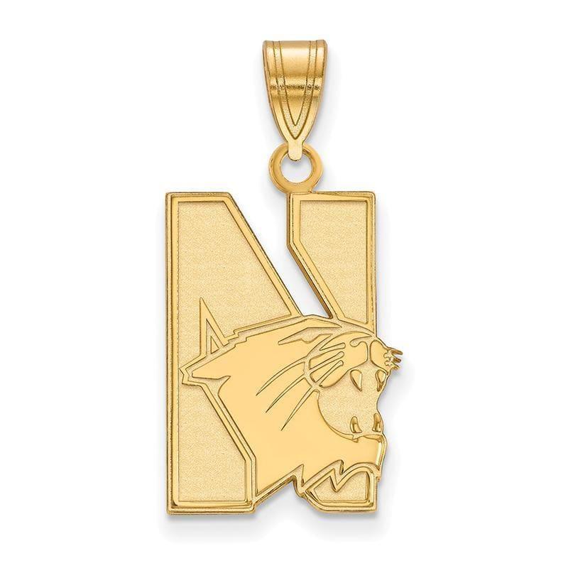 10ky LogoArt Northwestern University Large Pendant - Seattle Gold Grillz
