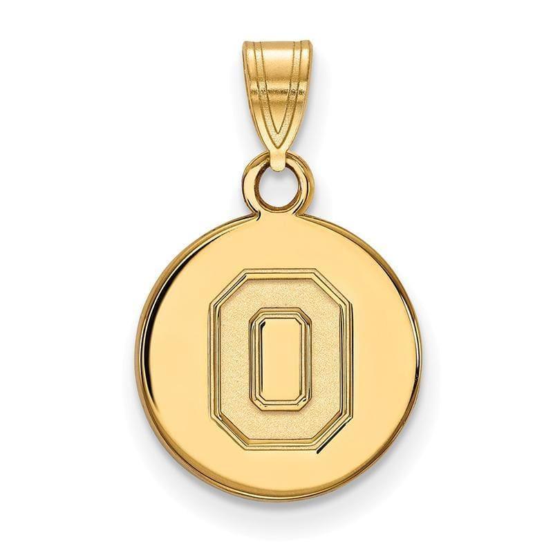 10ky LogoArt Ohio State University Small Disc Pendant - Seattle Gold Grillz