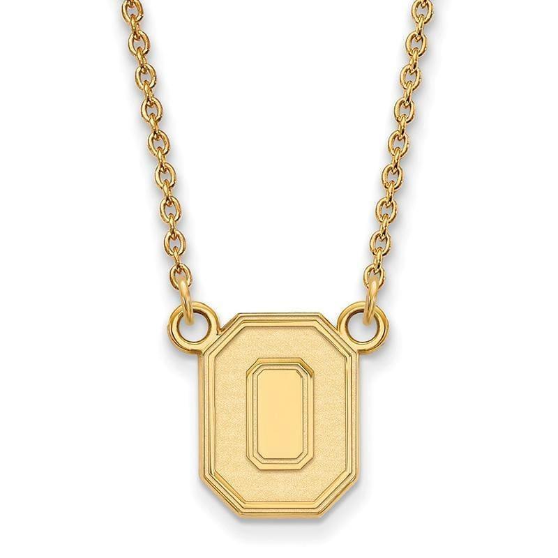 10ky LogoArt Ohio State University Small Pendant w-Necklace - Seattle Gold Grillz