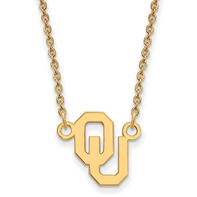 10ky LogoArt Oklahoma Small Pendant w-Necklace - Seattle Gold Grillz