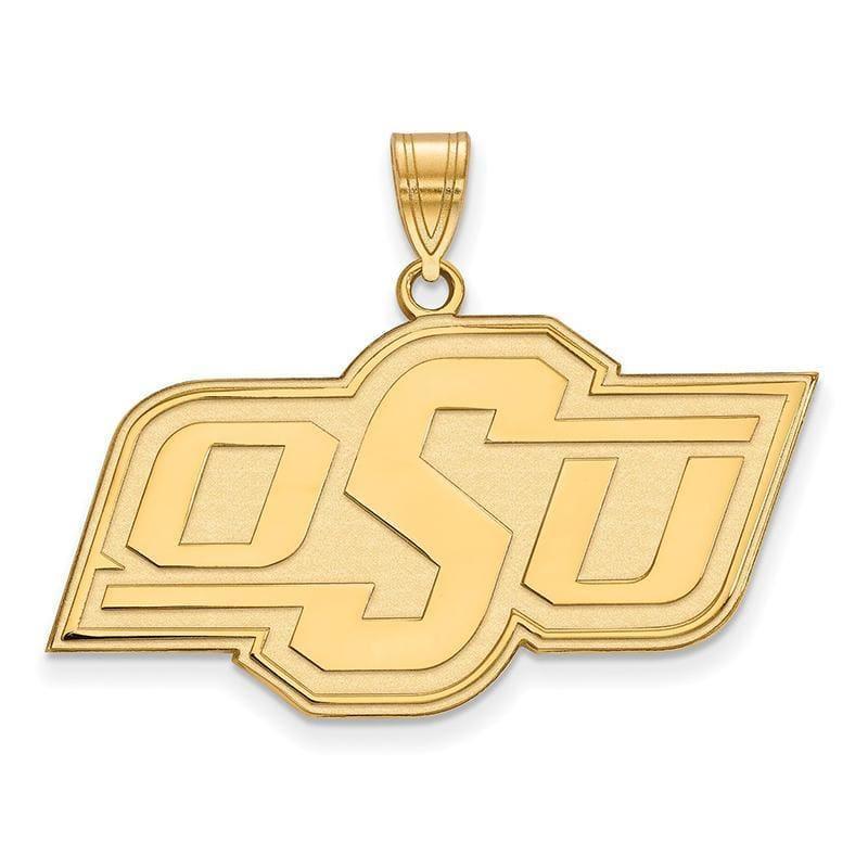 10ky LogoArt Oklahoma State University Large Pendant - Seattle Gold Grillz