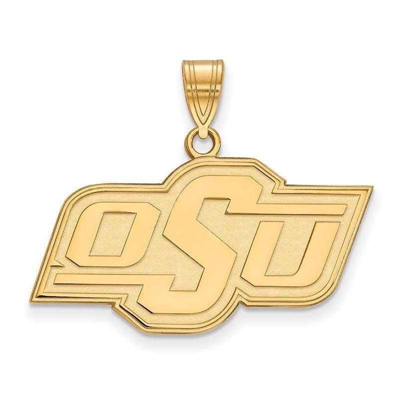 10ky LogoArt Oklahoma State University Medium Pendant - Seattle Gold Grillz