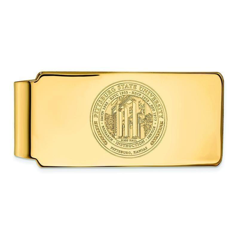 10ky LogoArt Pittsburg State University Money Clip Crest - Seattle Gold Grillz