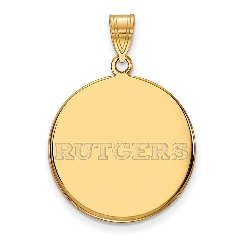 10ky LogoArt Rutgers Large Disc Pendant - Seattle Gold Grillz
