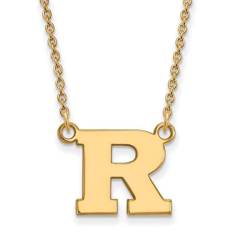 10ky LogoArt Rutgers Small Pendant w-Necklace - Seattle Gold Grillz