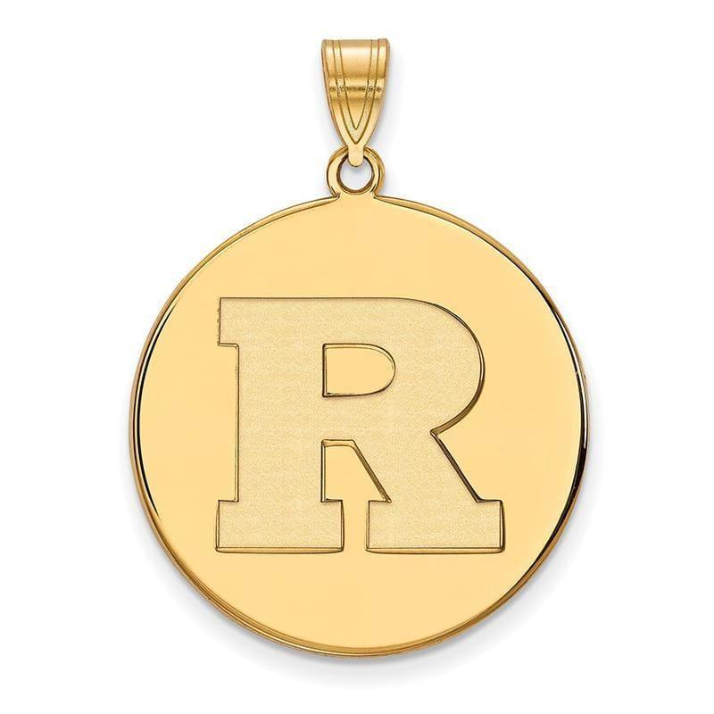 10ky LogoArt Rutgers XL Disc Pendant - Seattle Gold Grillz