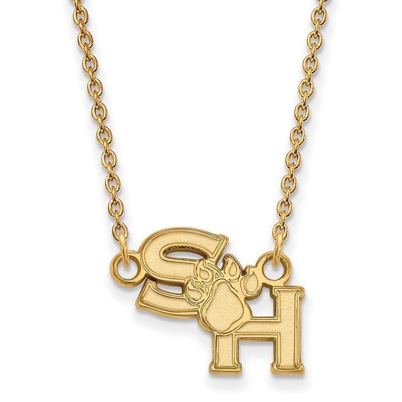 10ky LogoArt Sam Houston State University Small Pendant w-Necklace - Seattle Gold Grillz