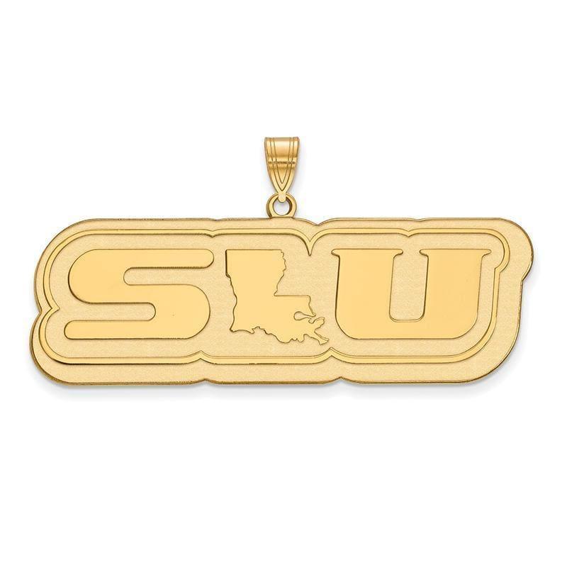 10ky LogoArt SE Louisiana University XL Pendant - Seattle Gold Grillz