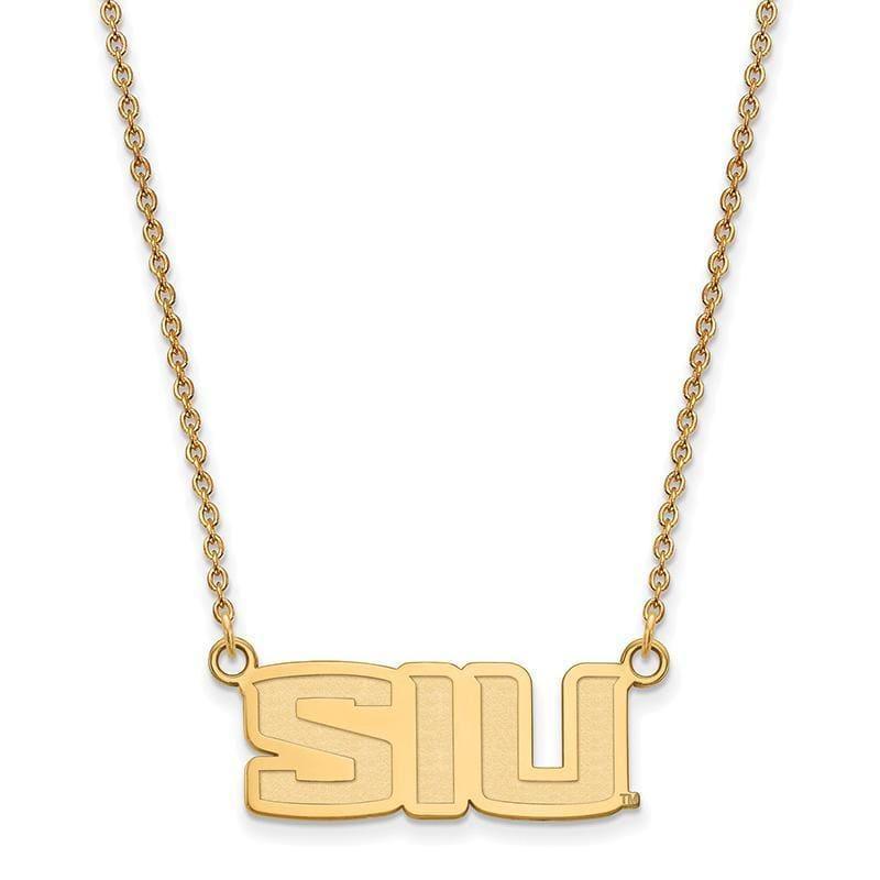 10ky LogoArt Southern Illinois University Small Pendant w-Necklace - Seattle Gold Grillz