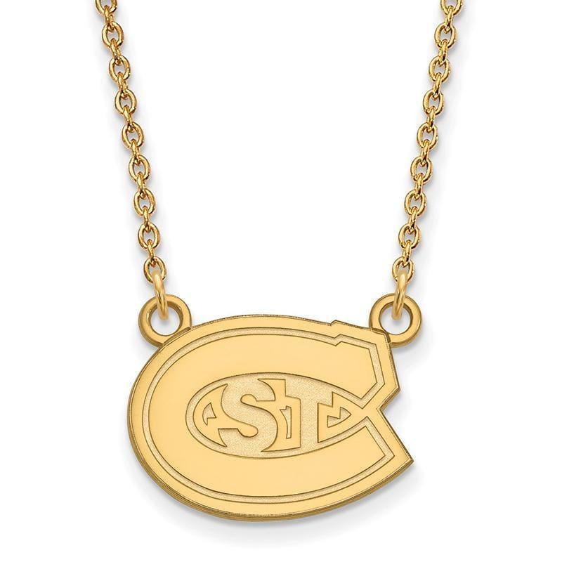 10ky LogoArt St. Cloud State Small Pendant w-Necklace - Seattle Gold Grillz