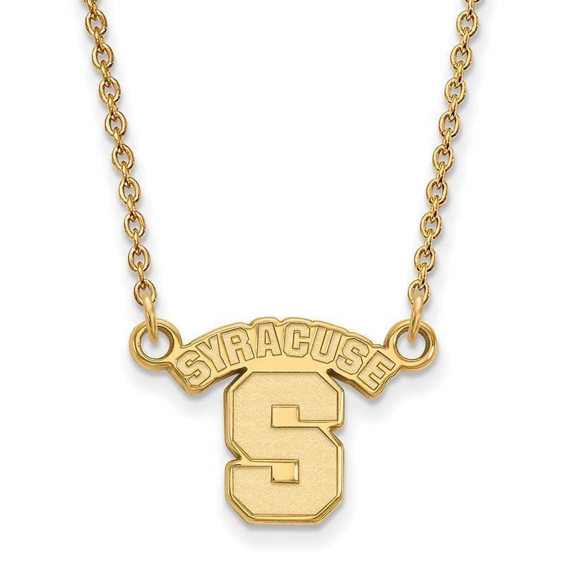 10ky LogoArt Syracuse University Small Pendant w-Necklace - Seattle Gold Grillz