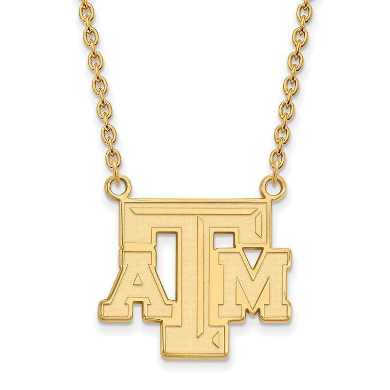 10ky LogoArt Texas A&M University Large Pendant w-Necklace - Seattle Gold Grillz