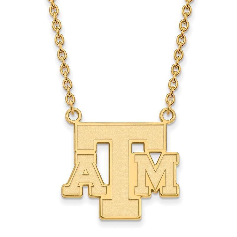 10ky LogoArt Texas A&M University Large Pendant w-Necklace - Seattle Gold Grillz