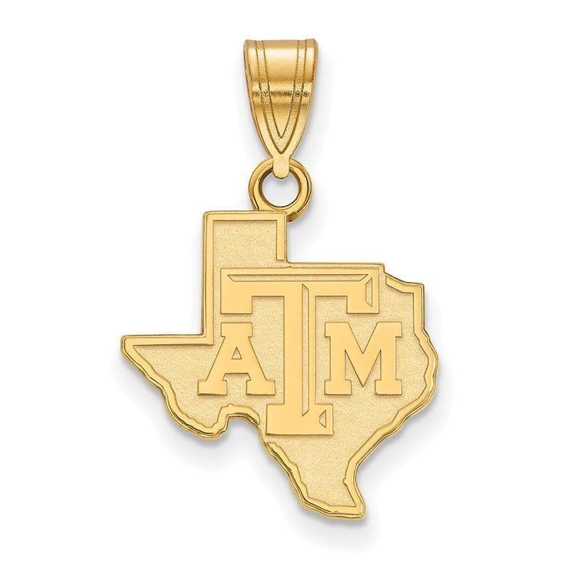 10ky LogoArt Texas A&M University Medium Pendant - Seattle Gold Grillz