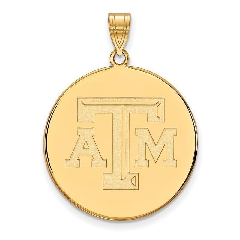 10ky LogoArt Texas A&M University XL Disc Pendant - Seattle Gold Grillz