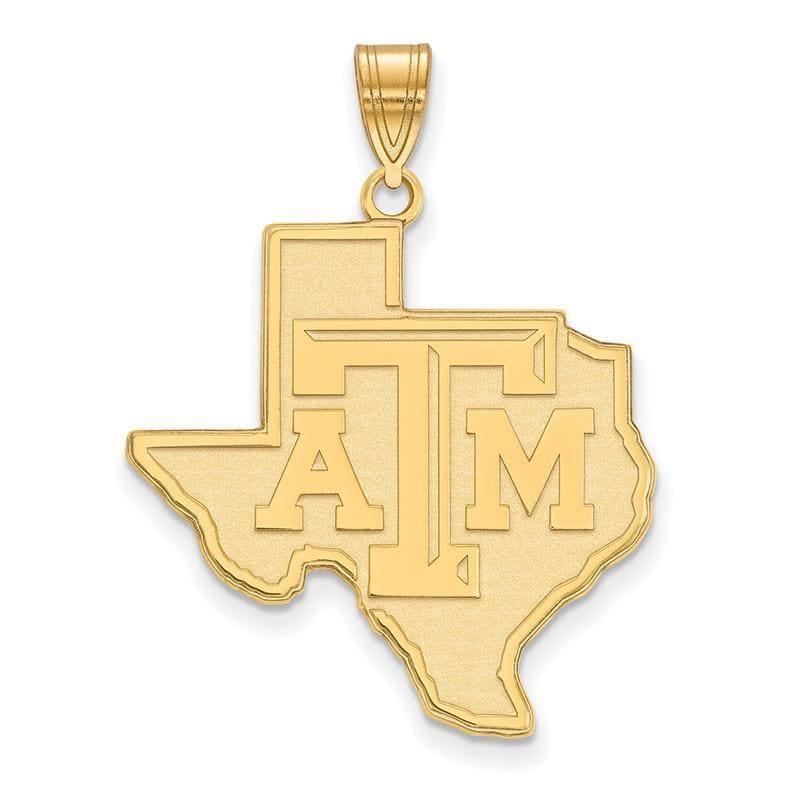 10ky LogoArt Texas A&M University XL Pendant - Seattle Gold Grillz