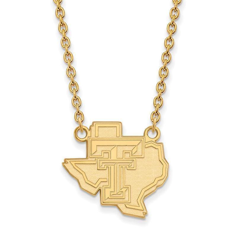 10ky LogoArt Texas Tech University Large Pendant w-Necklace - Seattle Gold Grillz