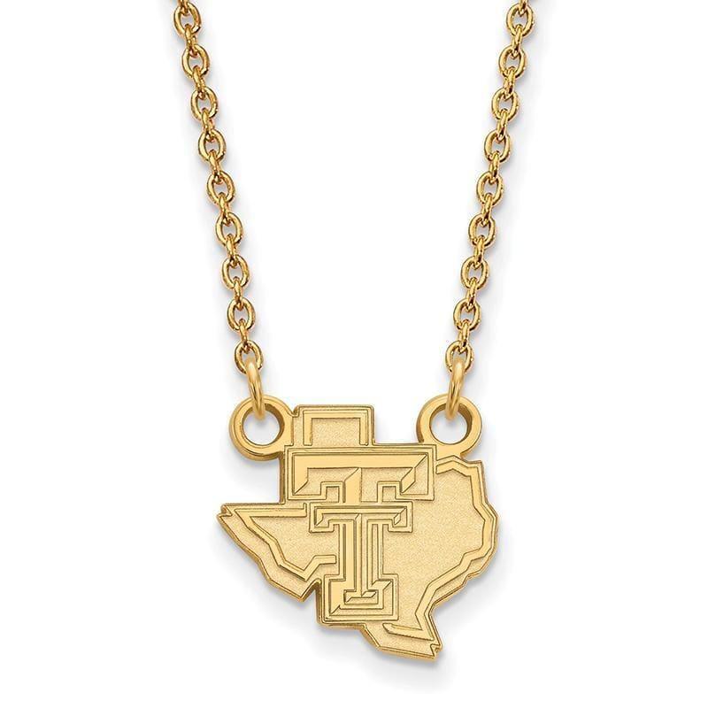 10ky LogoArt Texas Tech University Small Pendant w-Necklace - Seattle Gold Grillz