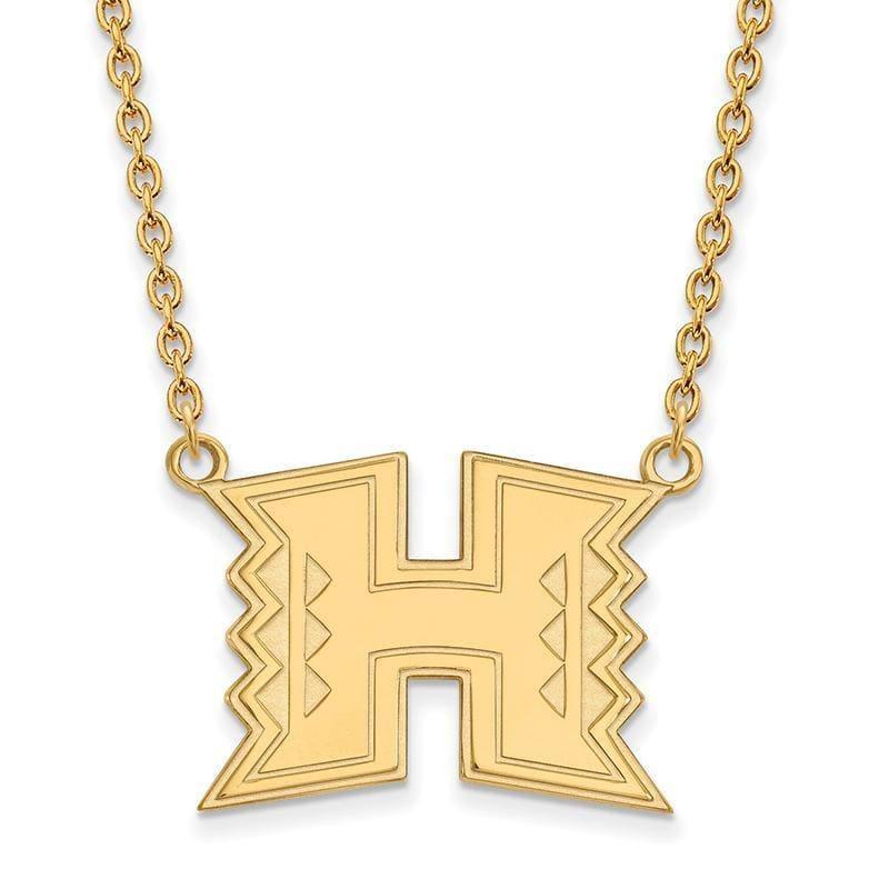 10ky LogoArt The University of Hawai'i Large Pendant w-Necklace - Seattle Gold Grillz