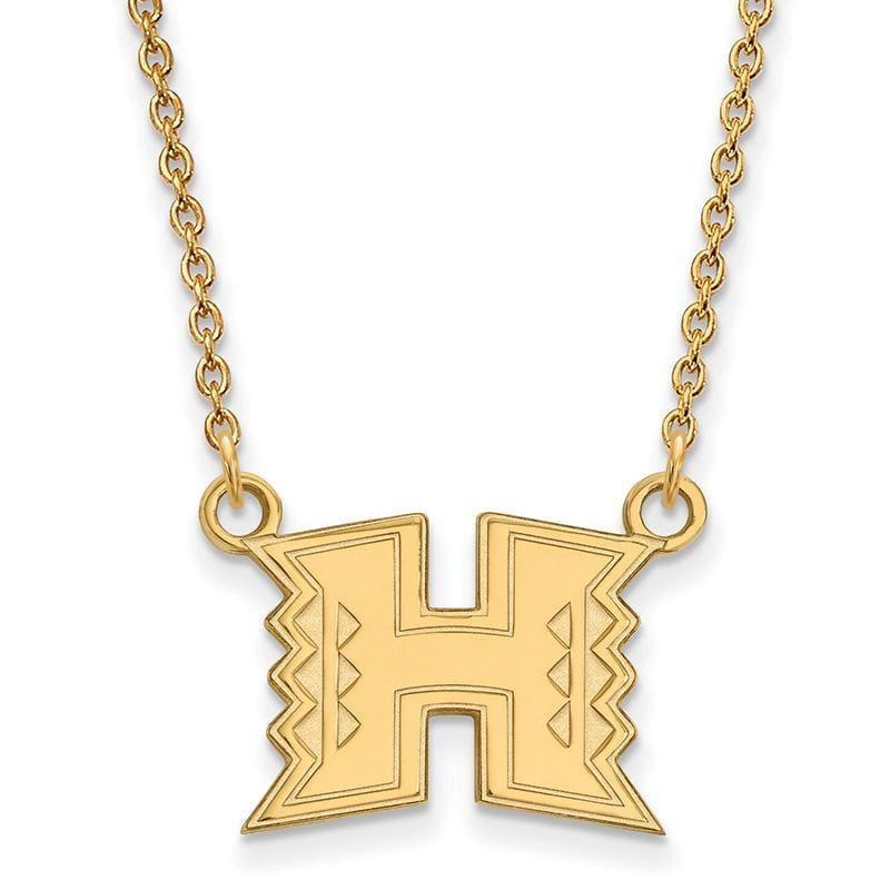 10ky LogoArt The University of Hawai'i Small Pendant w-Necklace - Seattle Gold Grillz
