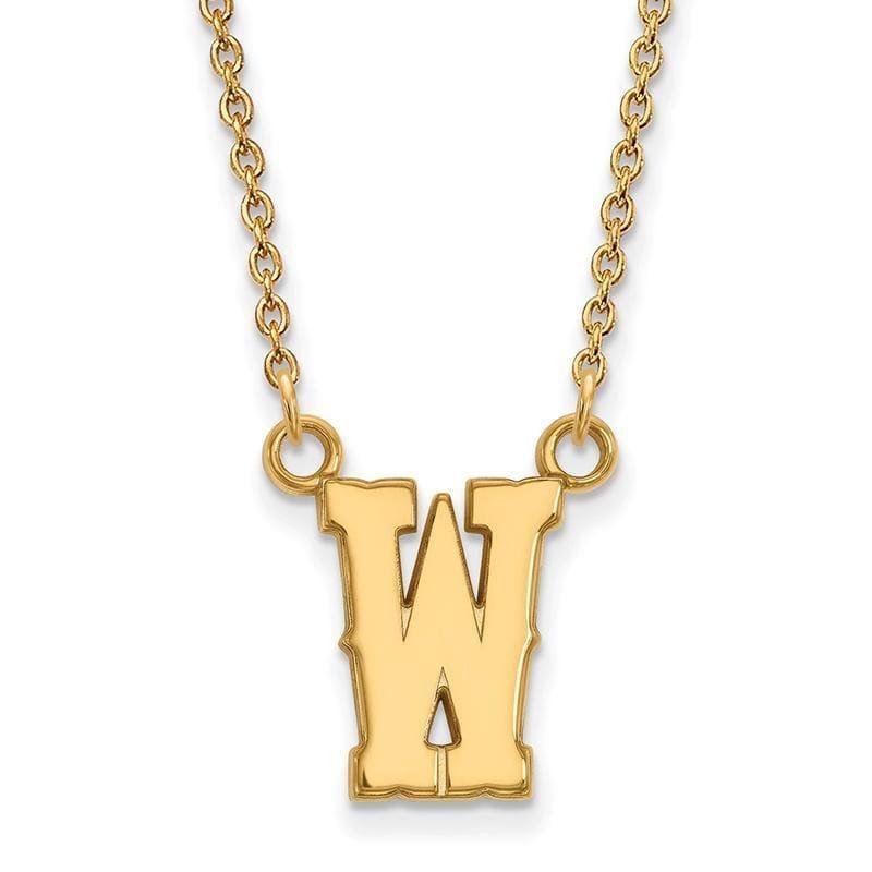 10ky LogoArt The University of Wyoming Small Pendant w-Necklace - Seattle Gold Grillz