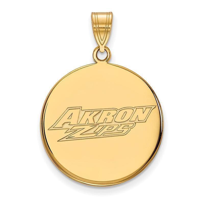 10ky LogoArt Univeristy of Akron Large Disc Pendant - Seattle Gold Grillz