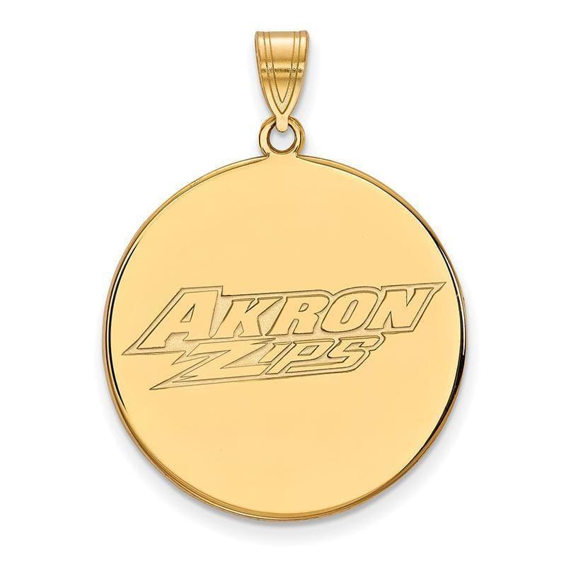 10ky LogoArt Univeristy of Akron XL Disc Pendant - Seattle Gold Grillz