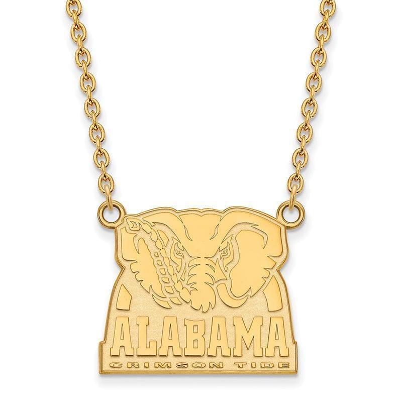 10ky LogoArt University of Alabama Large Pendant w-Necklace - Seattle Gold Grillz