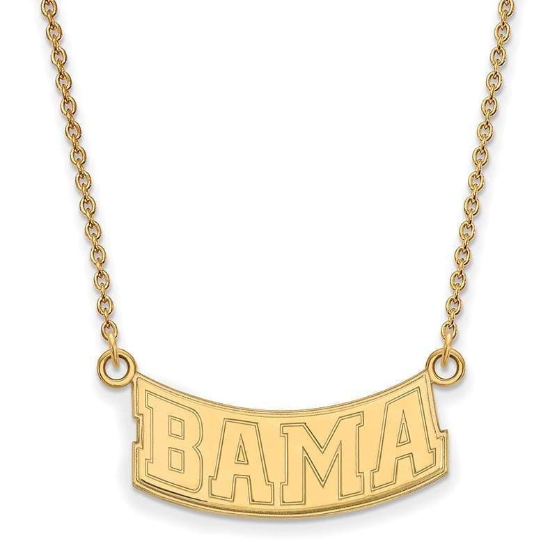 10ky LogoArt University of Alabama Small Pendant w-Necklace - Seattle Gold Grillz