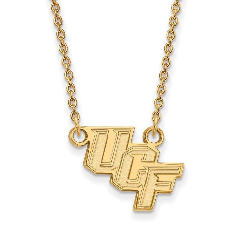 10ky LogoArt University of Central Florida Small Pendant w-Necklace - Seattle Gold Grillz