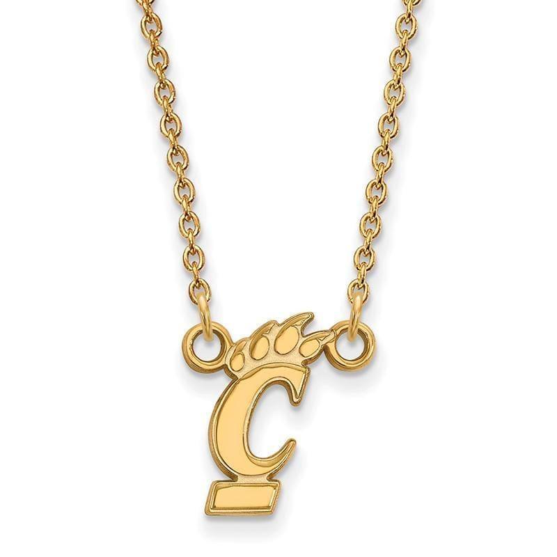 10ky LogoArt University of Cincinnati Small Pendant w-Necklace - Seattle Gold Grillz