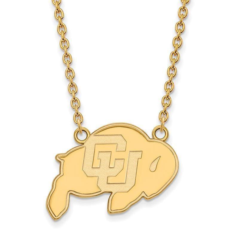 10ky LogoArt University of Colorado Large Pendant w-Necklace - Seattle Gold Grillz
