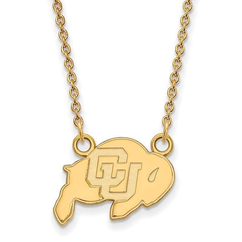 10ky LogoArt University of Colorado Small Pendant w-Necklace - Seattle Gold Grillz