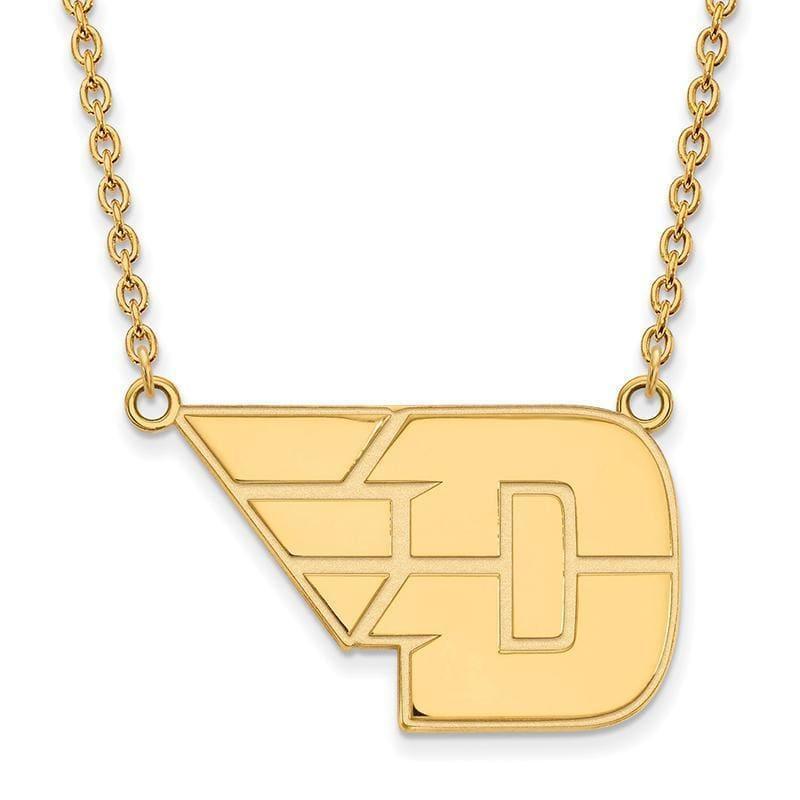 10ky LogoArt University of Dayton Large Pendant w-Necklace - Seattle Gold Grillz