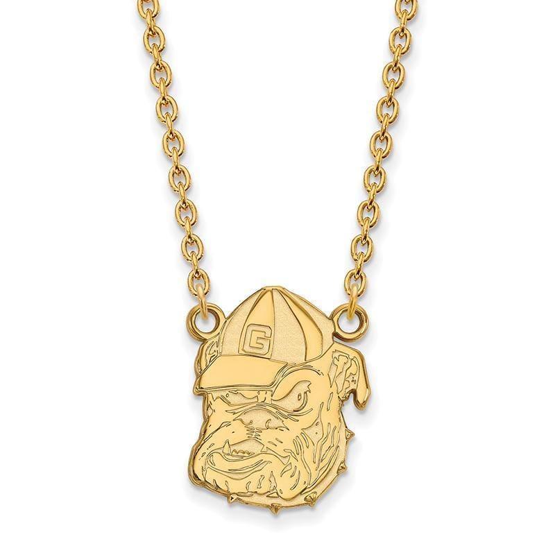 10ky LogoArt University of Georgia Large Pendant w-Necklace - Seattle Gold Grillz