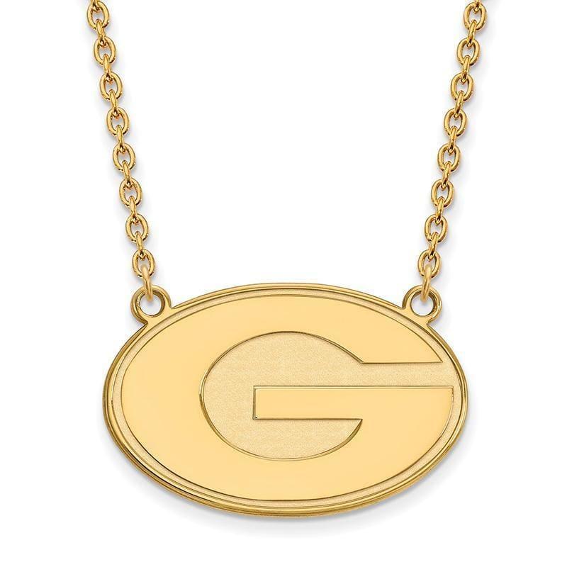 10ky LogoArt University of Georgia Large Pendant w-Necklace - Seattle Gold Grillz