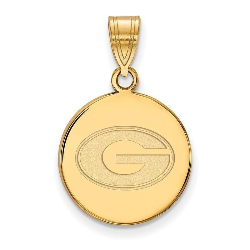 10ky LogoArt University of Georgia Medium Disc Pendant - Seattle Gold Grillz
