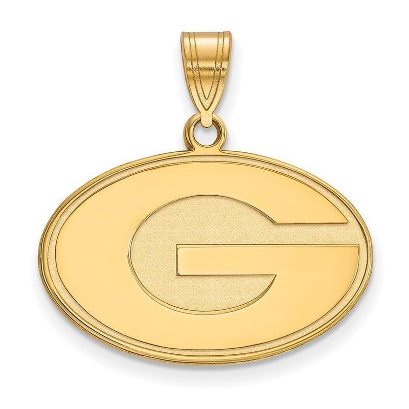 10ky LogoArt University of Georgia Medium Pendant - Seattle Gold Grillz